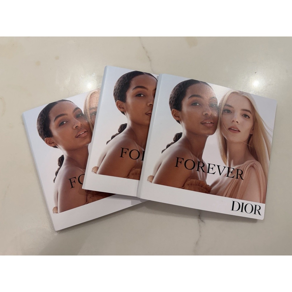 Dior Lot Of 3 Forever‎ Skin Glow Foundation 1 Primer 8 Shades Sample Card Travel